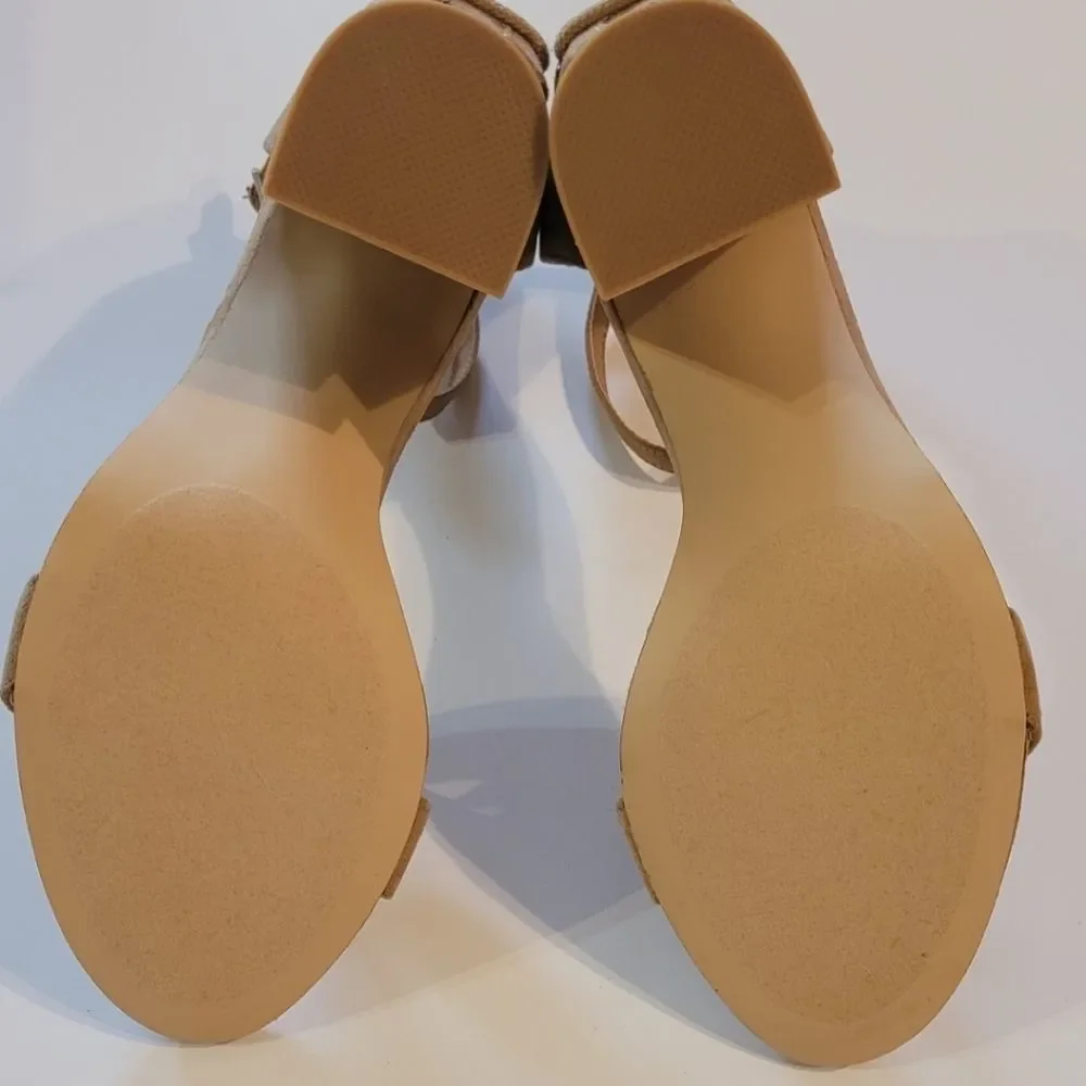 New in Box Shoe Dazzle Tonya boho block faux-suede heel - Picture 5 of 14